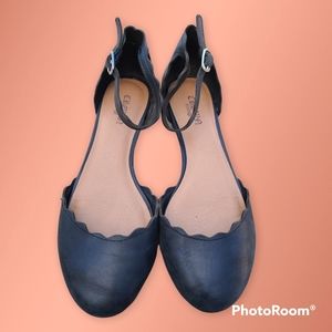 Super cute black flats, Crown Vintage, sz 6